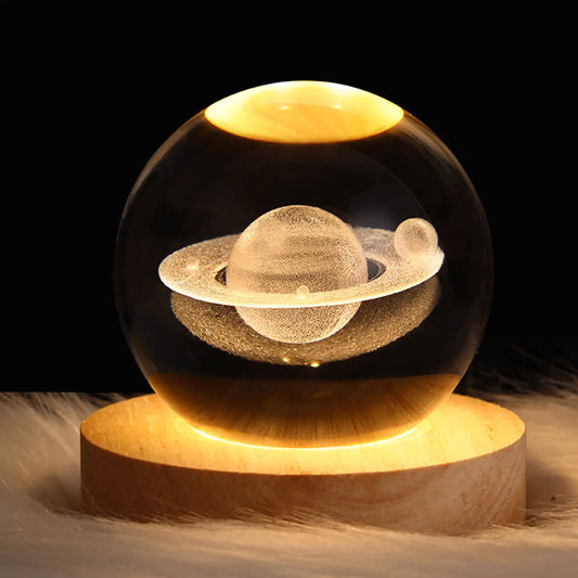 The Galaxy Is Yours Glowing Crystal Ball Table Light